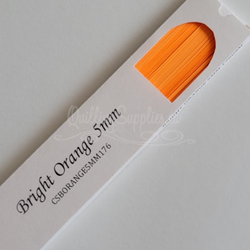 delightfully edgy bright orange cardstock strips 5mm
