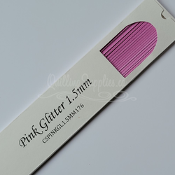 delightfully edgy pink glitter cardstock quillography strips 1.5mm