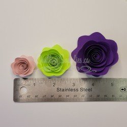 Rolled flower 3 sample sizes quillingsuppies.ca