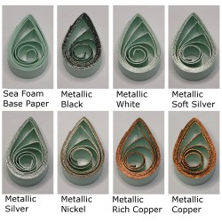 Delightfully Edgy metallic sea foam green metallic teardrops sample 1