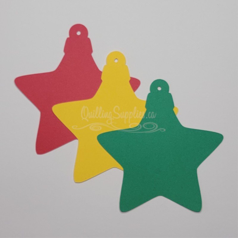 Delightfully Edgy star ornament gift tag for quilled embellishment