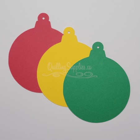 Delightfully Edgy round ornament gift tag for quilled embellishment