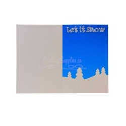 Let is snow blank holiday card ships flat