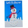 Let it snow holiday card example snowman.