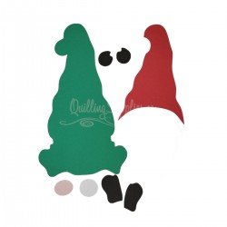 Sitting gnomes cardstock cutout