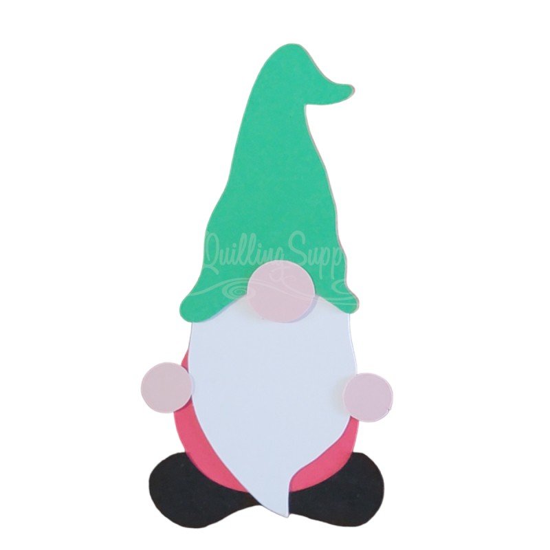 Standing gnomes cardstock cutout