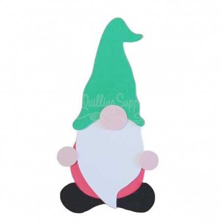 Standing gnomes cardstock cutout