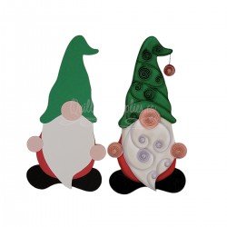 Standing gnomes cardstock cutout