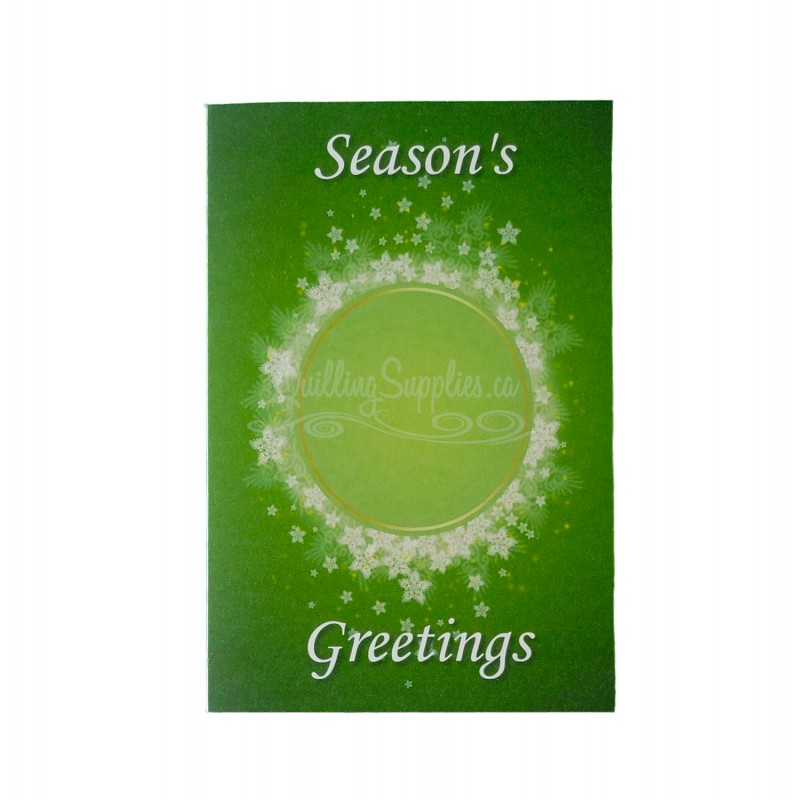 Green seasons greeting blank card quillingsupplies.ca