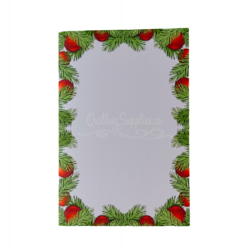 greenery boarder blank christmas card quillingsupplies.ca