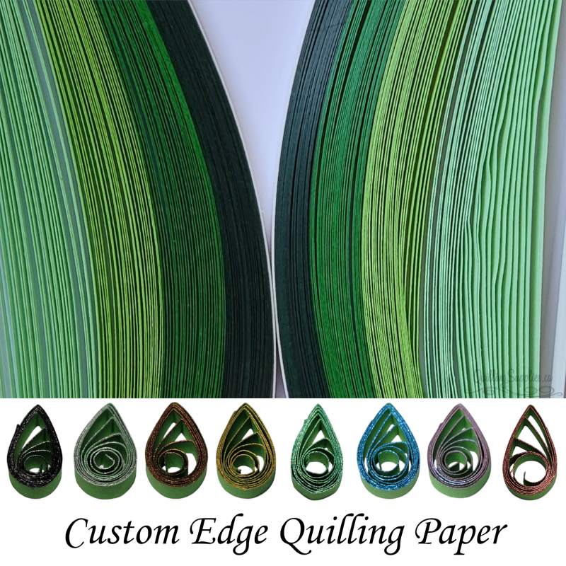 mossy glen shades of green multipack quilling paper strips 3mm