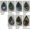 delightfully edgy Russian green quilling paper metallic teardrops 4