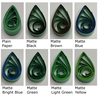 delightfully edgy Russian green quilling paper matte teardrops 1