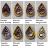 delightfully edgy lilac quilling paper metallic teardrops 1