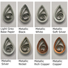 delightfully edgy light grey quilling paper metallic teardrops 2