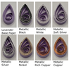 delightfully edgy lavender quilling paper metallic teardrops 2