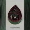 delightfully edgy hunter green quilling paper with deep red shimmer edge 2