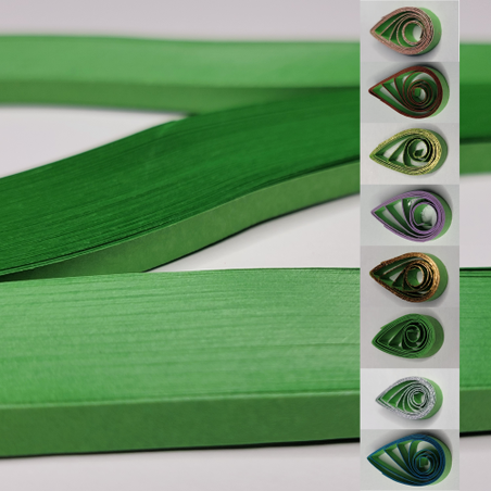delightfully edgy 10mm green quilling paper