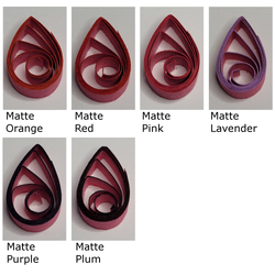 delightfully edgy dark pink quilling matte teardrops 2