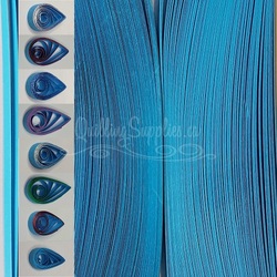 delightfully edgy 3mm bright blue quilling paper