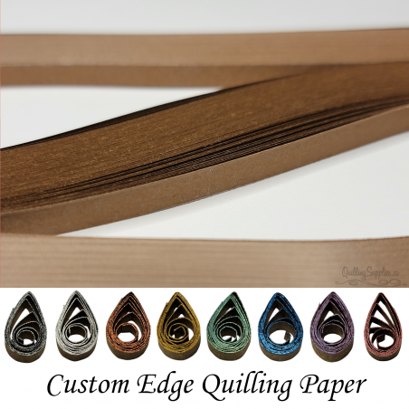 delightfully edgy 10mm brown quilling paper