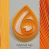 delightfully edgy bright orange quilling paper