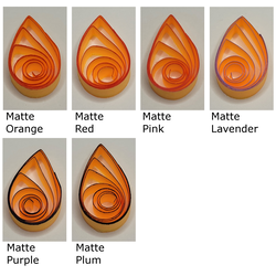 delightfully edgy bright orange quilling paper matte teardrops 2