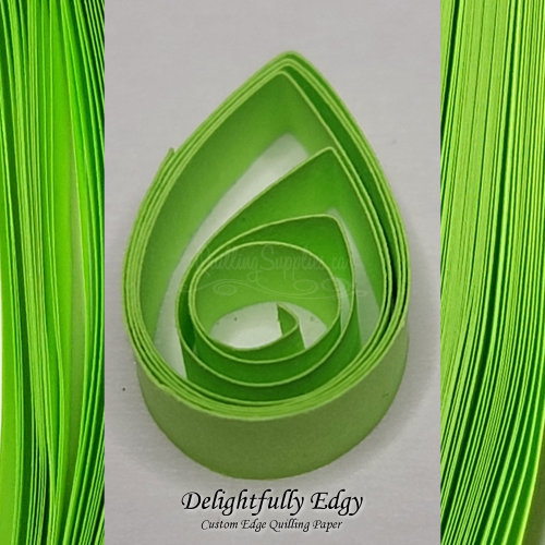 delightfully edgy bright green quilling paper