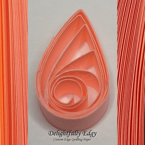 delightfully edgy bright coral quilling paper