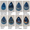 delightfully edgy bright blue quilling paper metallic teardrops 1