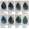 delightfully edgy bright blue quilling paper metallic teardrops 2