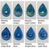 delightfully edgy bright blue quilling paper metallic teardrops 3