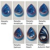 delightfully edgy bright blue quilling paper metallic teardrops 4