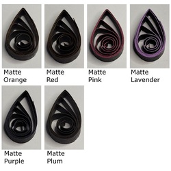 delightfully edgy black quilling paper matte teardrops 1