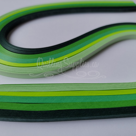 shades of green multipack quilling paper strips 10mm