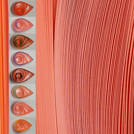 delightfully edgy bright coral quilling paper 3mm