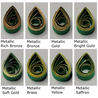 delightfully edgy emerald green quilling paper metallic teardrops 1