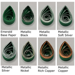 delightfully edgy emerald green quilling paper metallic teardrops 2