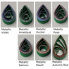 delightfully edgy emerald green quilling paper metallic teardrops 4