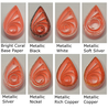 delightfully edgy bright coral quilling paper metallic teardrops 2
