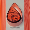 delightfully edgy bright coral quilling paper with deep red shimmer edge