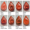 delightfully edgy bright coral quilling paper matte teardrops 1