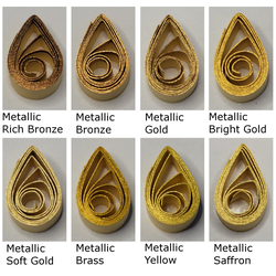 delightfully edgy warm beige quilling paper metallic teardrops 1