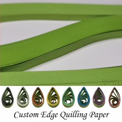 delightfully edgy 15mm sage green quilling paper