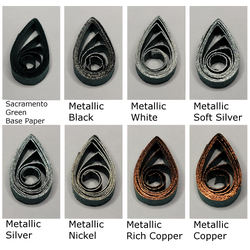 delightfully edgy Sacramento green quilling paper metallic teardrops 1