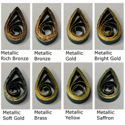 delightfully edgy Sacramento green quilling paper metallic teardrops 2