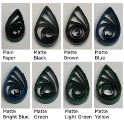 delightfully edgy Sacramento green quilling paper matte teardrops 1