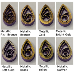 delightfully edgy purple quilling paper metallic teardrops 2