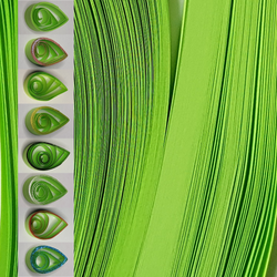 delightfully edgy 3mm bright green quilling paper