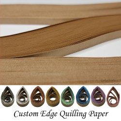delightfully edgy 15mm light brown quilling paper